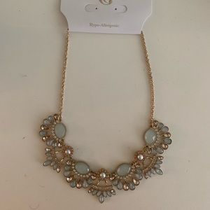 Seafoam Green and Gold Necklace